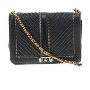 Authentic Rebecca Minkoff Chevron Quilted Zip Jumbo Love Crossbody Bag